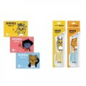 크리넥스 카카오프렌즈 휴대용 미용티슈 여행용치약칫솔 2종세트