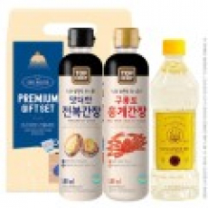 탑셰프전복간장500ml 홍게간장500ml 포스티보나페트해바라기유(3종)