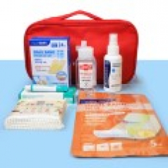 대일밴드 프리미엄 기획 24매입 + 대일밴드 특대형 5매입 + 닥터스킨 연고 + 메딕 에탄올 스프레이 + 멸균면봉 100개입 + 구급함 파우치