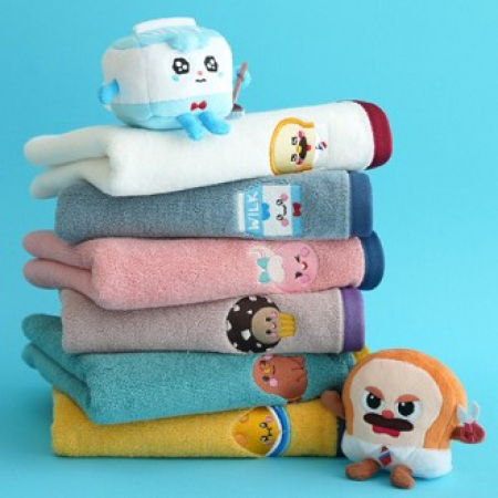 브레드이발소 자수 캐릭터세면수건 160g #2