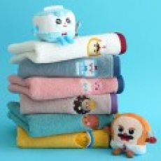 브레드이발소 자수 캐릭터세면수건 160g