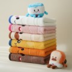 브레드이발소 자가드 캐릭터세면수건 160g