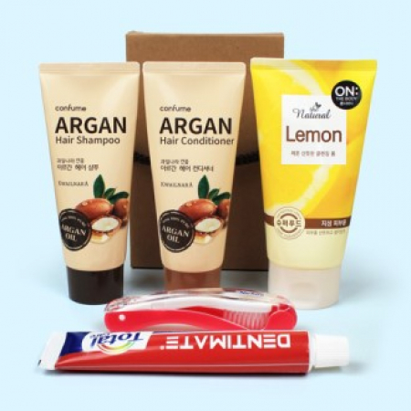 과일나라 아르간 샴푸+컨디셔너 + 온더바디 레몬 클렌징폼 + 크리오 치약+ 니치 접이식칫솔 #2
