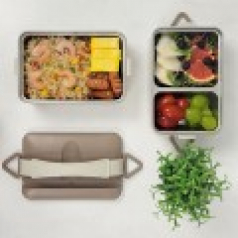 피크닉 트래블 새지 않는 스텐2단 도시락통 전자레인지 식기세척기 사용가능