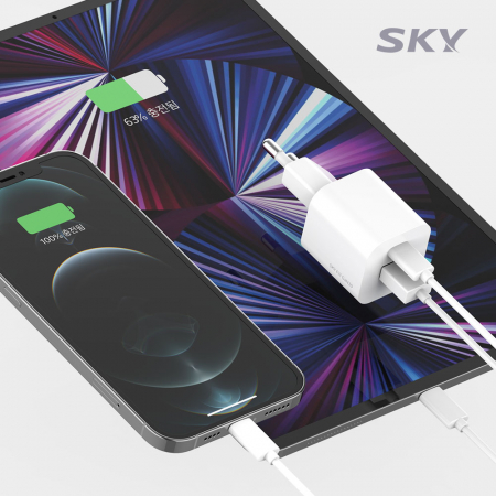 스카이 필 GaN30 30W 큐브 듀얼포트 어댑터 + 케이블 #5