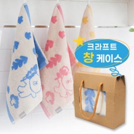 라인프렌즈 포레스트 선염 고리타올 핸드타올 + 창케이스 별도구매 #2