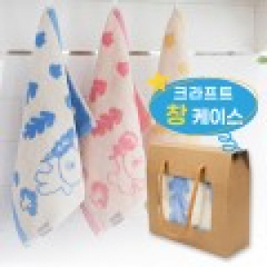 라인프렌즈 포레스트 선염 고리타올 핸드타올 + 창케이스 별도구매