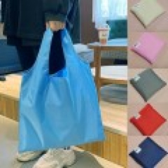 무지 접이식시장가방 장바구니 사은품가방 폴딩백 폴리백