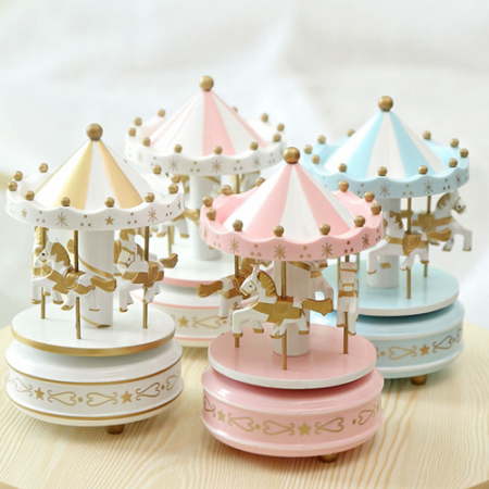 빈티지 엔틱 회전목마 오르골 3종 #3