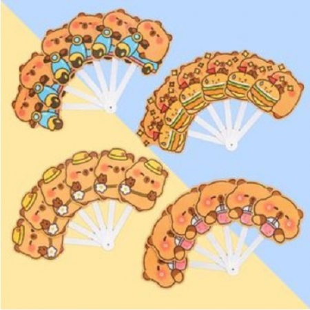 큐티 카피바라 접이식 부채 P2524 #3