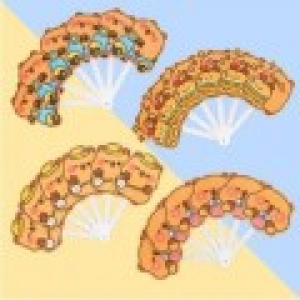 큐티 카피바라 접이식 부채 P2524