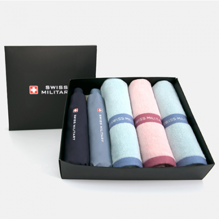 스위스밀리터리 친환경 3단완전자동 세이프티+3단수동 우산+120g타올 3P 세트 미니 #3