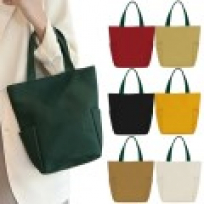 다온 사이드포켓 캔버스에코백 똑딱이 베이직에코백 미니에코백