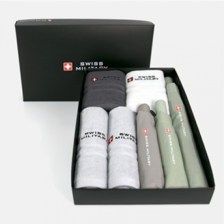 스위스밀리터리 친환경 2단자동+3단완전자동 세이프티+3단수동 우산+140g타올 4P 세트 대형 #2