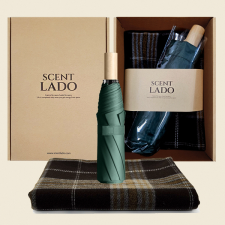 센트라도 국산 항공 담요+3단 양우산 세트 #5