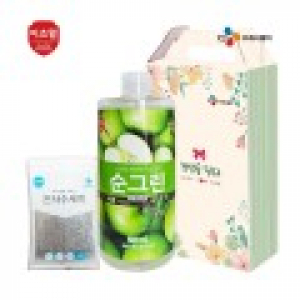 CJ이츠웰 순그린500 사과 수세미 2종세트