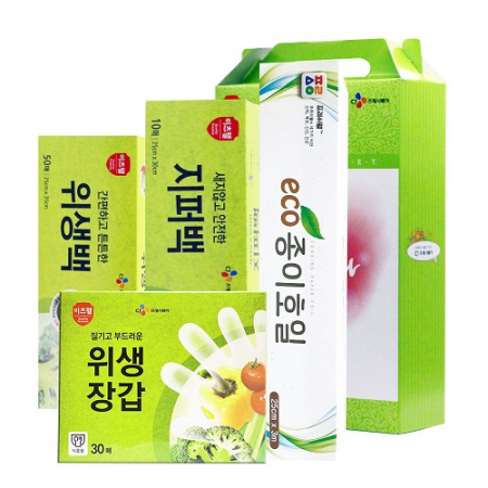 CJ위생백 대형 지퍼백 대형 위생장갑 종이호일 4종세트 #3