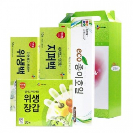 CJ위생백 대형 지퍼백 대형 위생장갑 종이호일 4종세트 #2