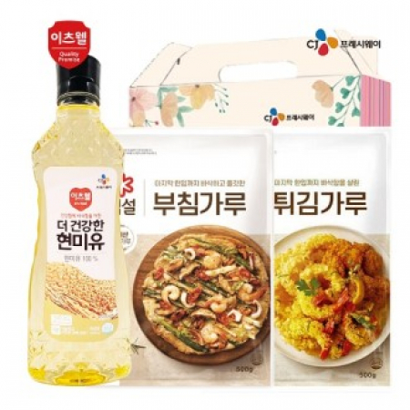 CJ현미유500ml CJ부침가루 CJ튀김가루3종세트 #2