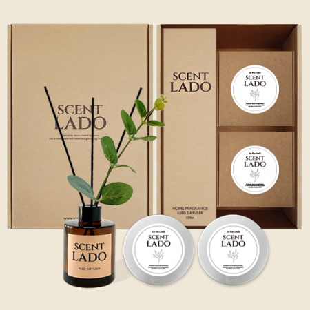 센트라도 디퓨저 유칼립투스 150ml + 소이 캔들 2P 세트 #5