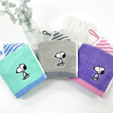 [송월타월] 스누피 스플릿36 고리 핸드타올 2매 크라프트세트 #4