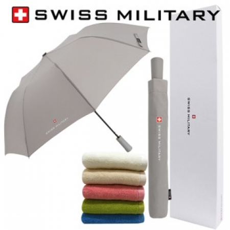 스위스밀리터리 친환경 2단자동 우산+150g면사타올 세트 #2