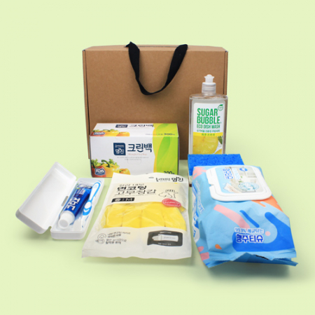 위생백 300매+세균닦는 행주70매+슈가버블 주방세제+면코팅고무장갑+크리오 양치세트 #3