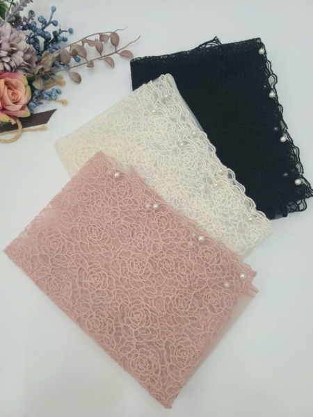 진주 장미 레이스 스카프 #4