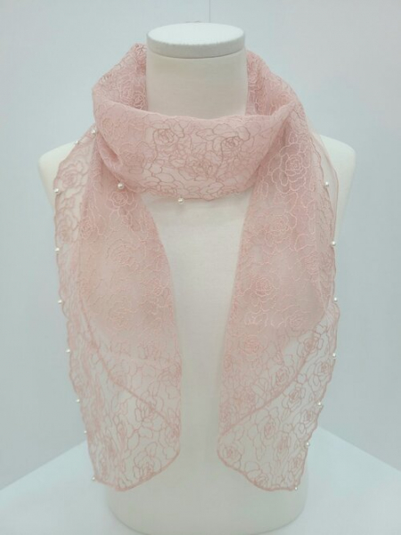 진주 장미 레이스 스카프 #3