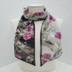 린넨 블루밍 타이 스카프