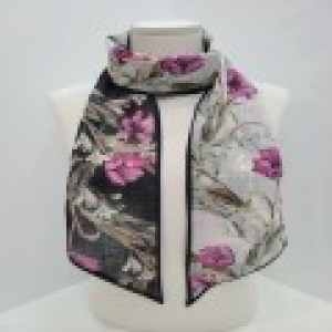 린넨 블루밍 타이 스카프