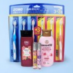 2080 소프트터치 이중 미세모칫솔 3+3 +LG생활건강 바디워시+샴푸 + 부케가르니 바디미스트2종