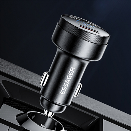 ESSAGER 105W 디스플레이 3포트 차량용 시거잭 PD PPS 듀얼 C포트 초고속 충전기 #5