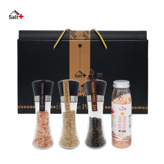 핑크솔트 프리미엄 4종 선물세트 그라인더 조미료 세트