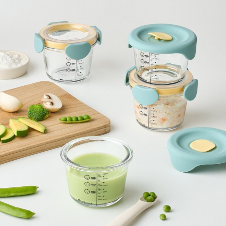 락앤락 리틀럽 디어 이유식 원형260ml 4P혼합세트 #6