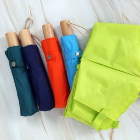 3단 컬러 휴대용 우산 원목손잡이 우산 h-3 #2