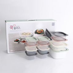 쿡플러스 집밥 점보 찜 5호 12종 전자레인지 냉동밥 플라스틱 용기 세트