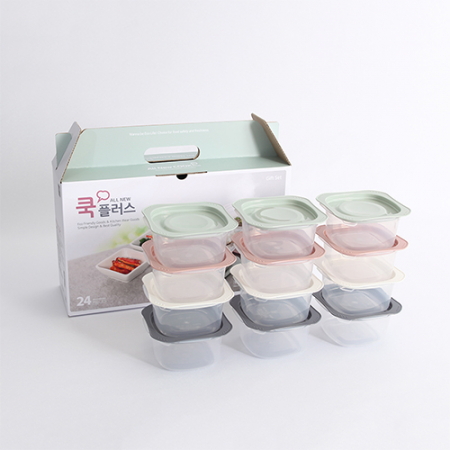 쿡플러스 집밥 5호 전자레인지용기 12종세트 냉동밥용기
