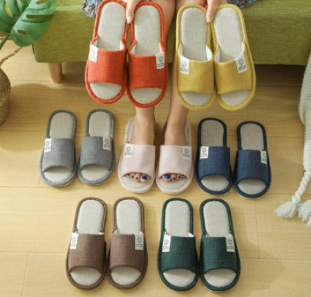 린넨 슬리퍼 층간 소음 방지 실내화 욕실화 사무실 학교 학원 행사 #2