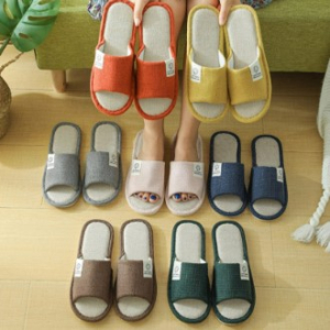 린넨 슬리퍼 층간 소음 방지 실내화 욕실화 사무실 학교 학원 행사
