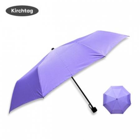 키르히탁 3단 무지 폰지우산 보라 #2