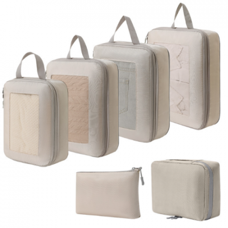 트래블 요정 프리미엄 압축 멀티 여행용메쉬창 파우치 6종set #2