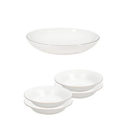 영국R. 본차이나 모던골드 디너 5P세트 #2