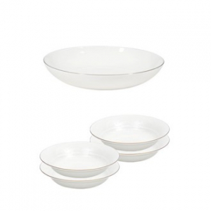 영국R. 본차이나 모던골드 디너 5P세트