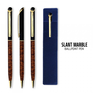 슬랜트 마블 볼펜 금속
