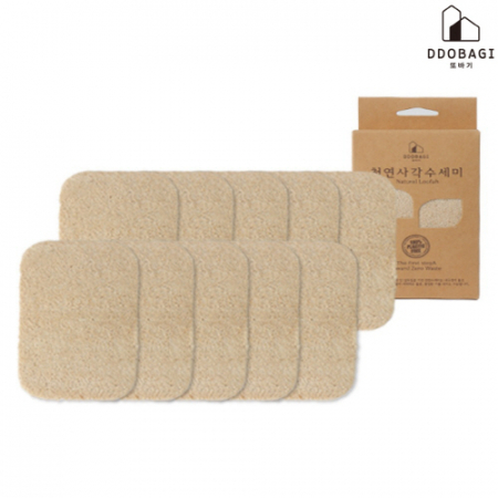 제로웨이스트 천연 사각수세미 10P #5