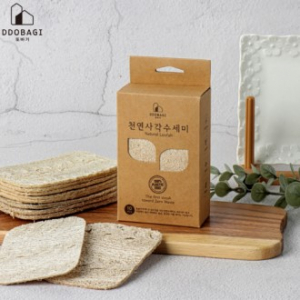 제로웨이스트 천연 사각수세미 10P