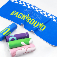 건식 극세사 스포츠타올  스웨이드 타올제작 // 전사인쇄