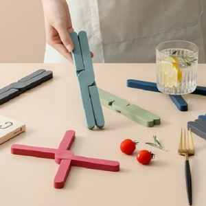 접이식 냄비 받침대 캠핑용 휴대용 실리콘 냄비받침 마H6