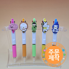 PVC캐릭터 네온2색볼펜 // 주문제작